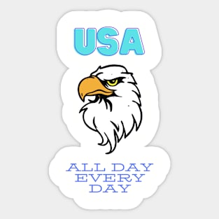 USA ALL DAY EVERY DAY Sticker